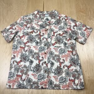 Duluth Trading Co Women’s Small Hemp Organic Cotton Paisley Button Shirt GC
